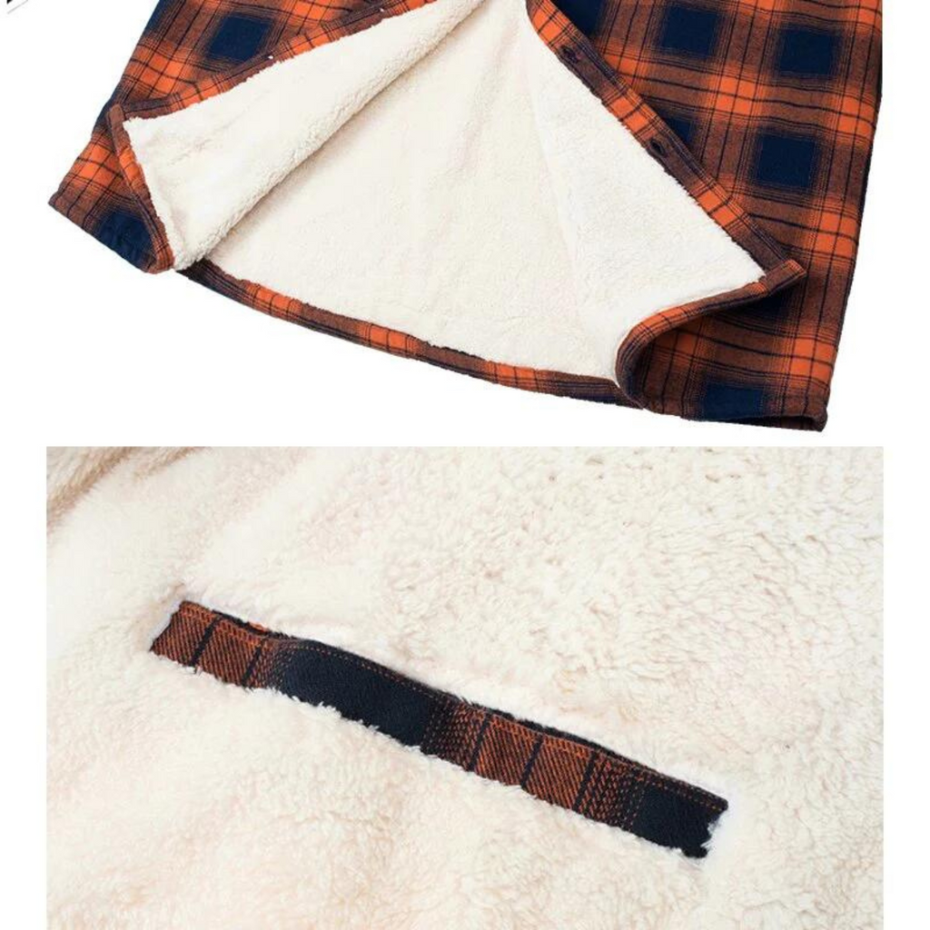Cozy Fleece-Lined Plaid Shirt Jacket | ventumra