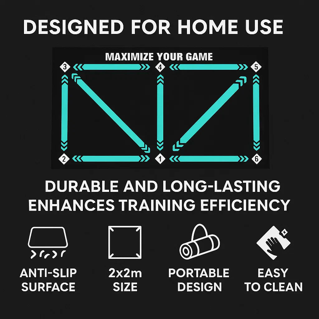 Football Pro Training Mat Non-Slip, 2x2m Space for Skill Improvement and Home Training | ventumra