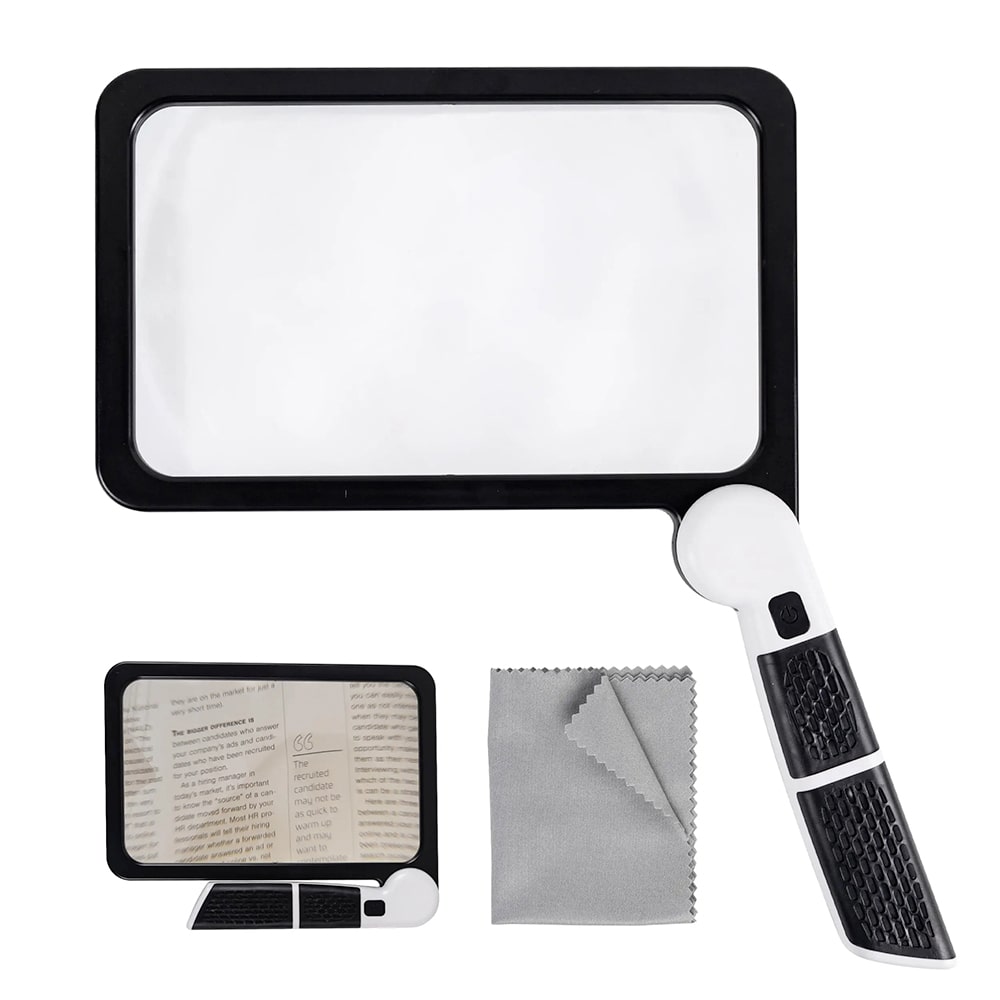 LED Magnifying Glass: 5X Magnification, Foldable Handle | ventumra