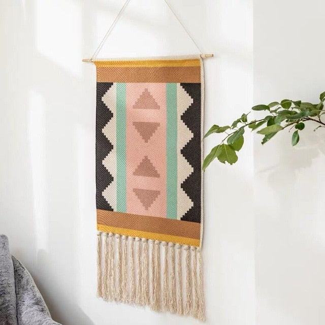 Geometric Tufted Wall Tapestry | ventumra