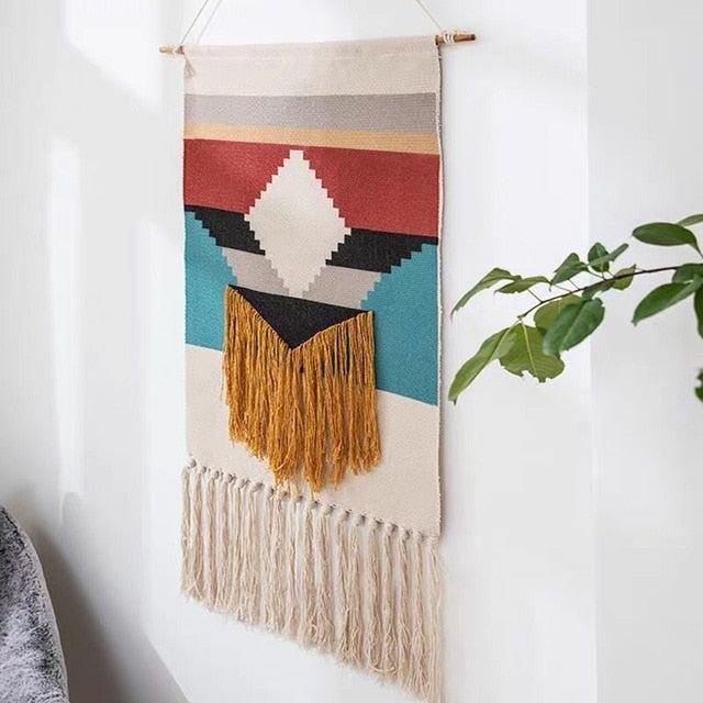 Geometric Tufted Wall Tapestry | ventumra