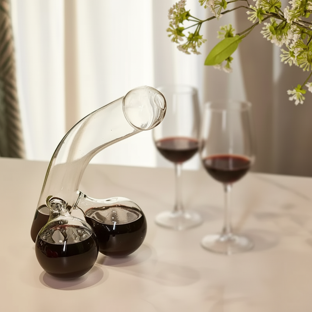 Glass Decanter Elegant Design and 650 ml Capacity Clear | ventumra