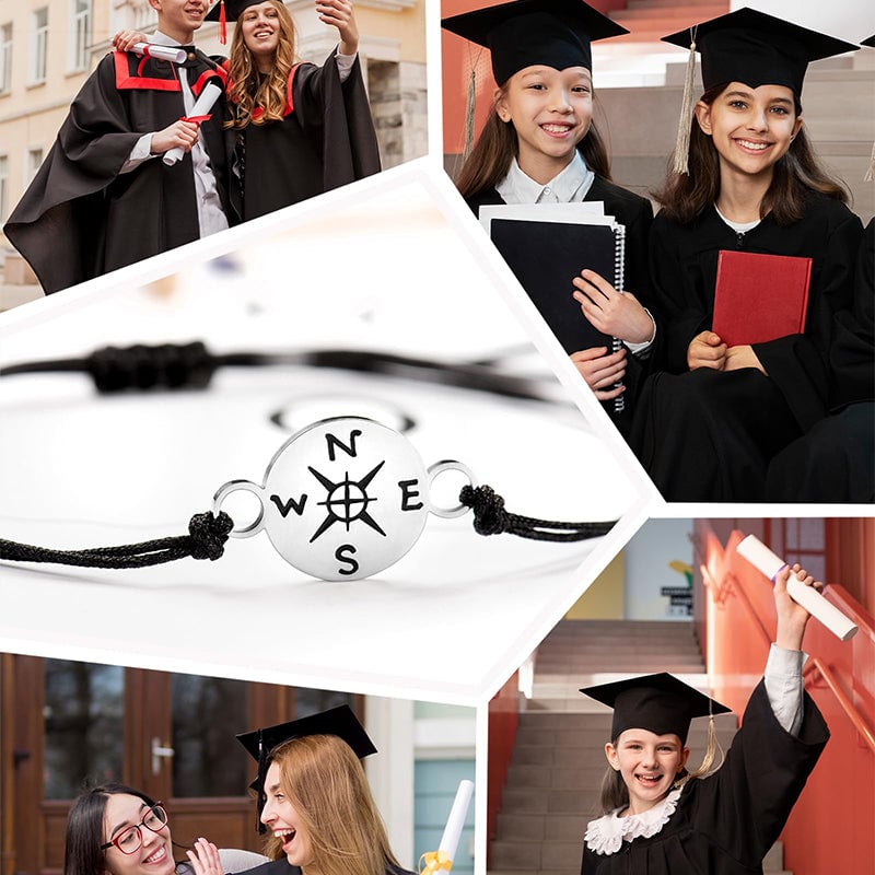 Graduation Compass Charm Bracelet | ventumra