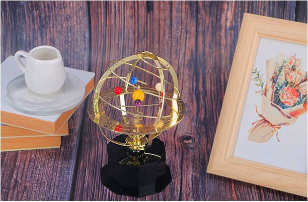 Mechanical Brass Solar System Orrery Model (5 Planets) | ventumra