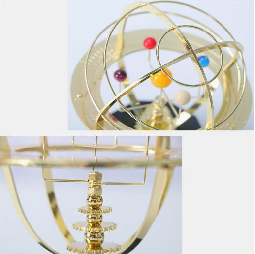 Mechanical Brass Solar System Orrery Model (5 Planets) | ventumra