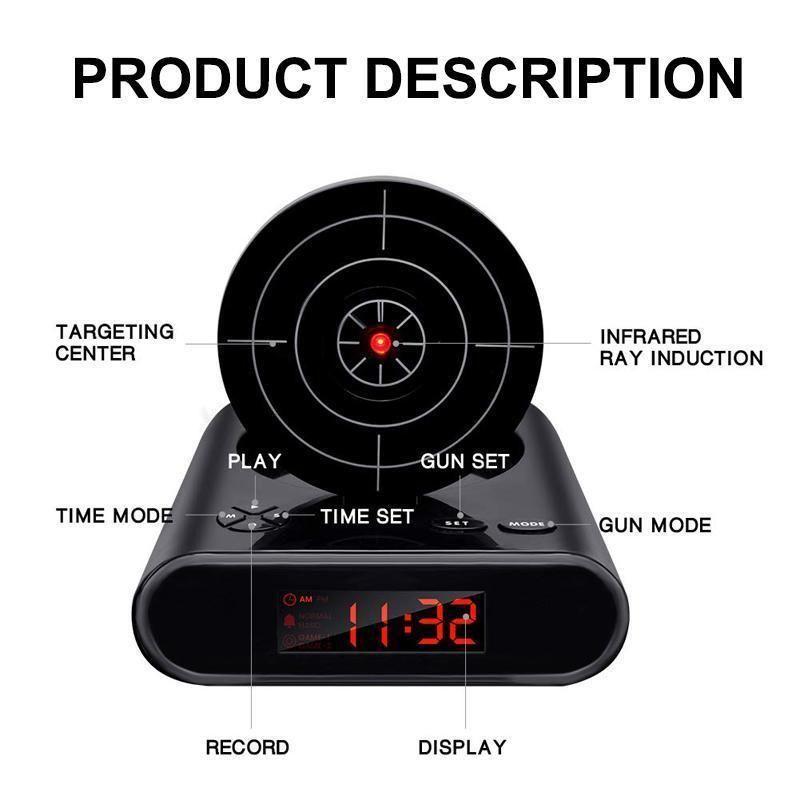 Gun Target Shoot Alarm Clock | ventumra