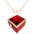 Heart Necklace with Rotating Rose Gift Box | ventumra