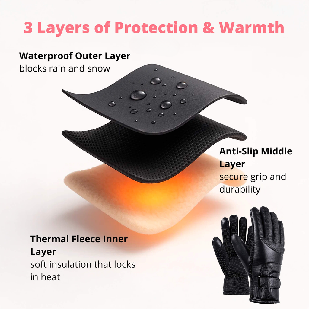 USB Rechargeable Heated Gloves for Women - Waterproof Thermal Warm | ventumra