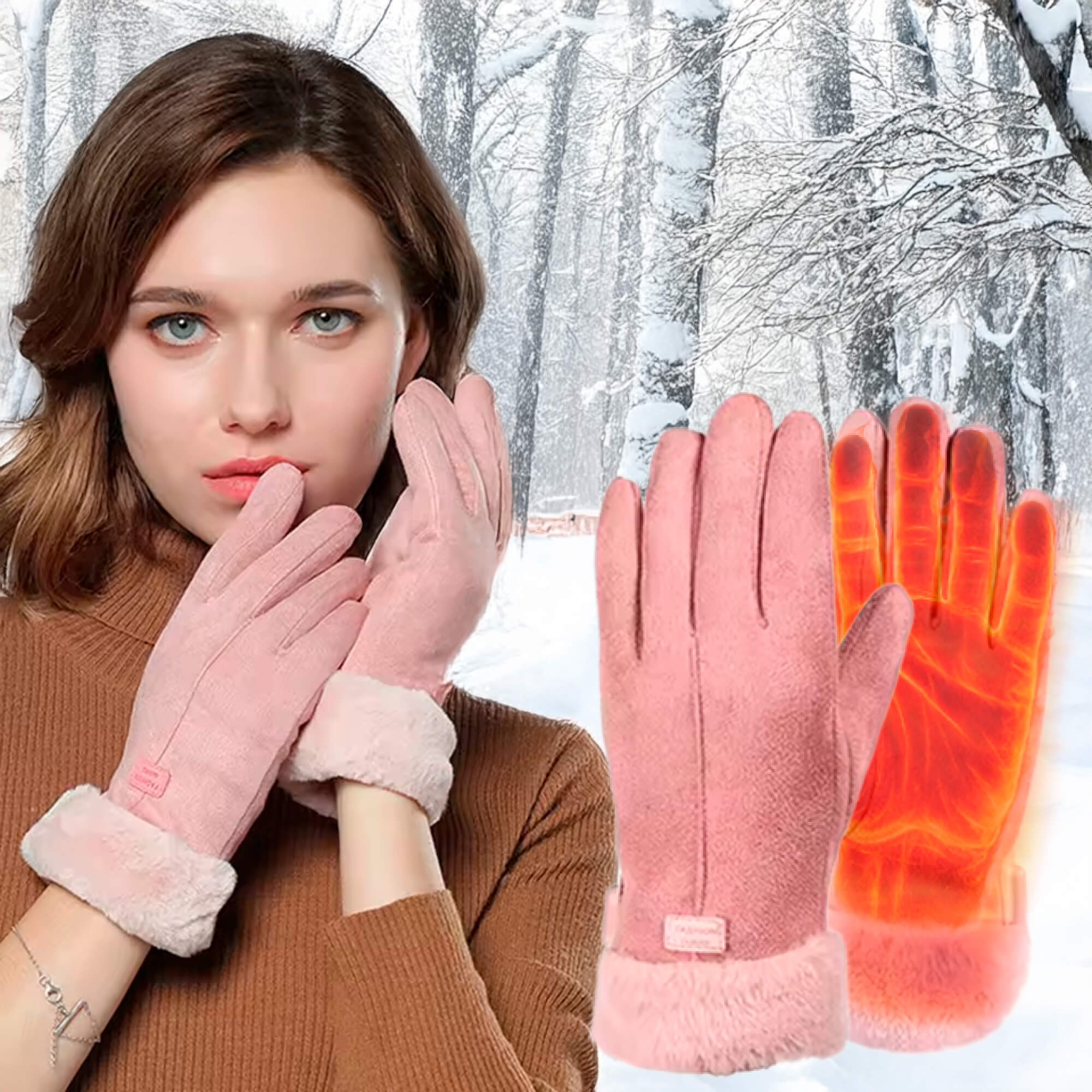 USB Rechargeable Heated Gloves for Women - Waterproof Thermal Warm | ventumra