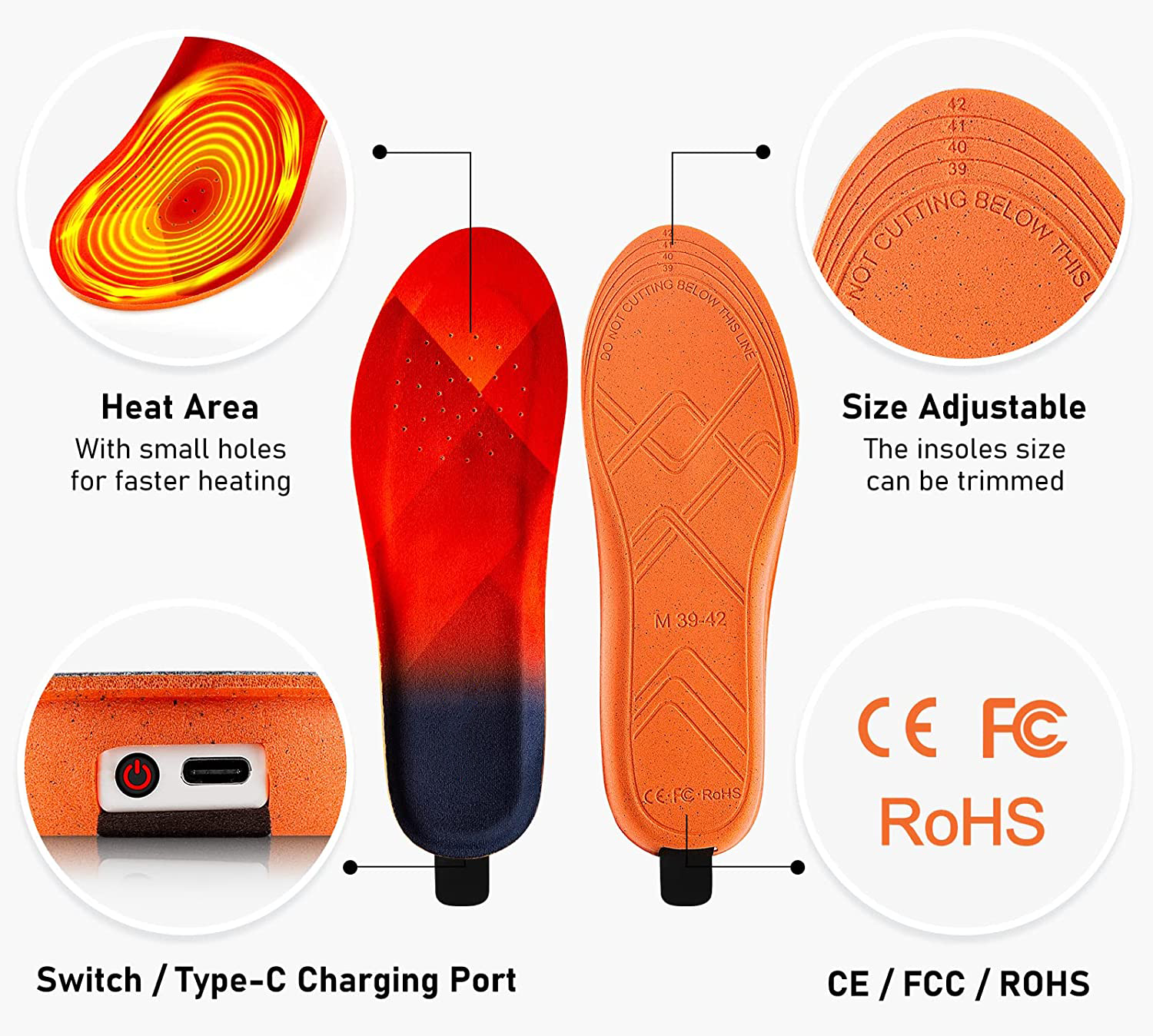 Heated Insoles with Rechargeable Wireless Heat | ventumra