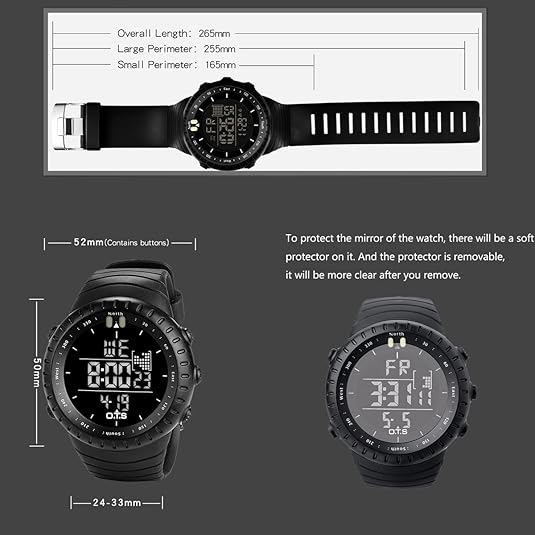 Henry Waterproof Men’s Digital Sports Watch – Shockproof, Tactical & LED Backlit Outdoor Timepiece | ventumra