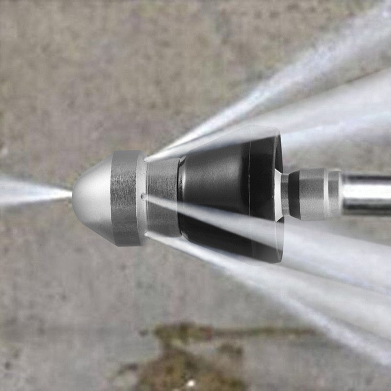 High-Pressure Drain Jetting Nozzle – Stainless Steel Sewer Cleaning Sprayer for Fast Pipe Unblocking | ventumra
