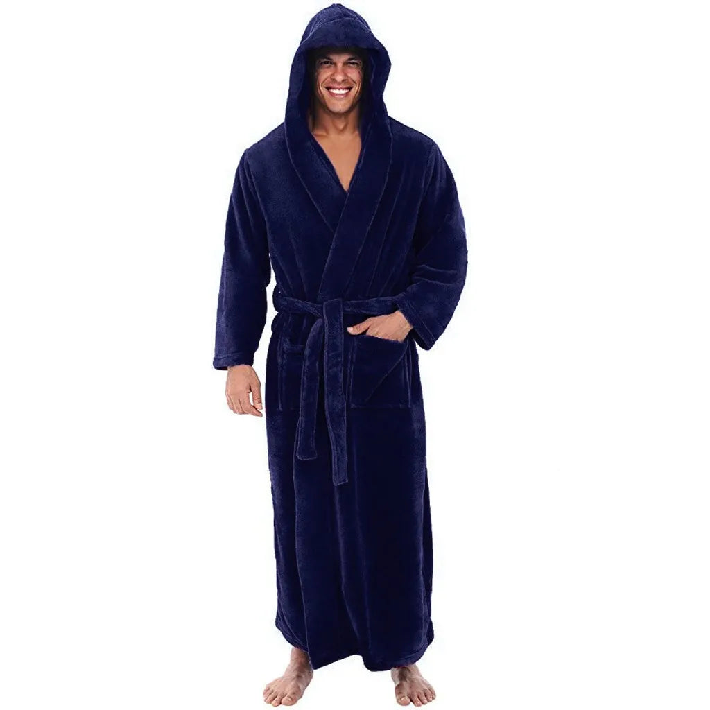 Men's Hooded Fleece Robe | ventumra
