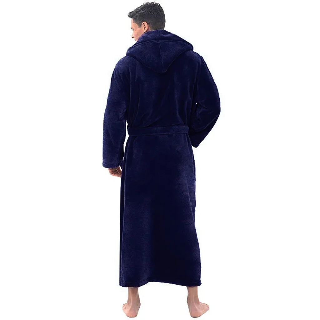Men's Hooded Fleece Robe | ventumra