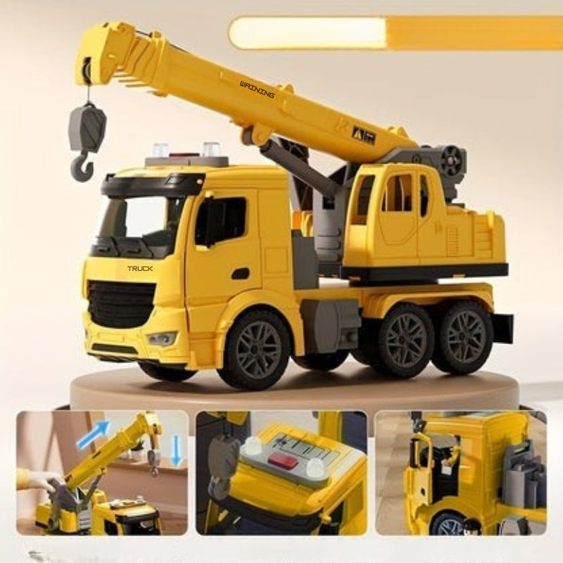 Interactive Truck with Crane for Kids with Lights and Sounds - Safe Driving Toy | ventumra