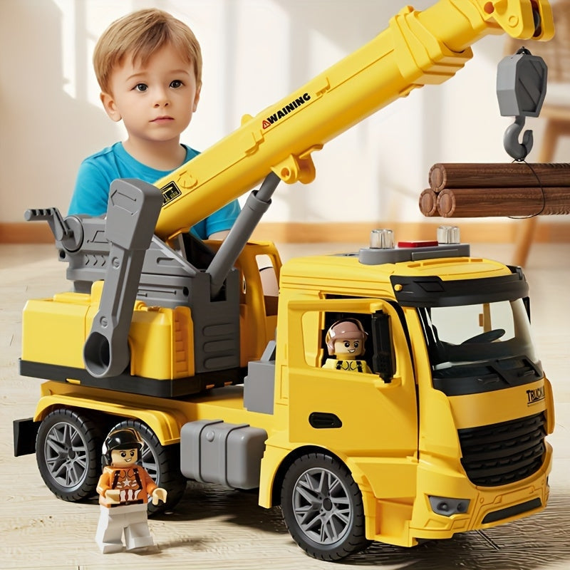 Interactive Truck with Crane for Kids with Lights and Sounds - Safe Driving Toy | ventumra