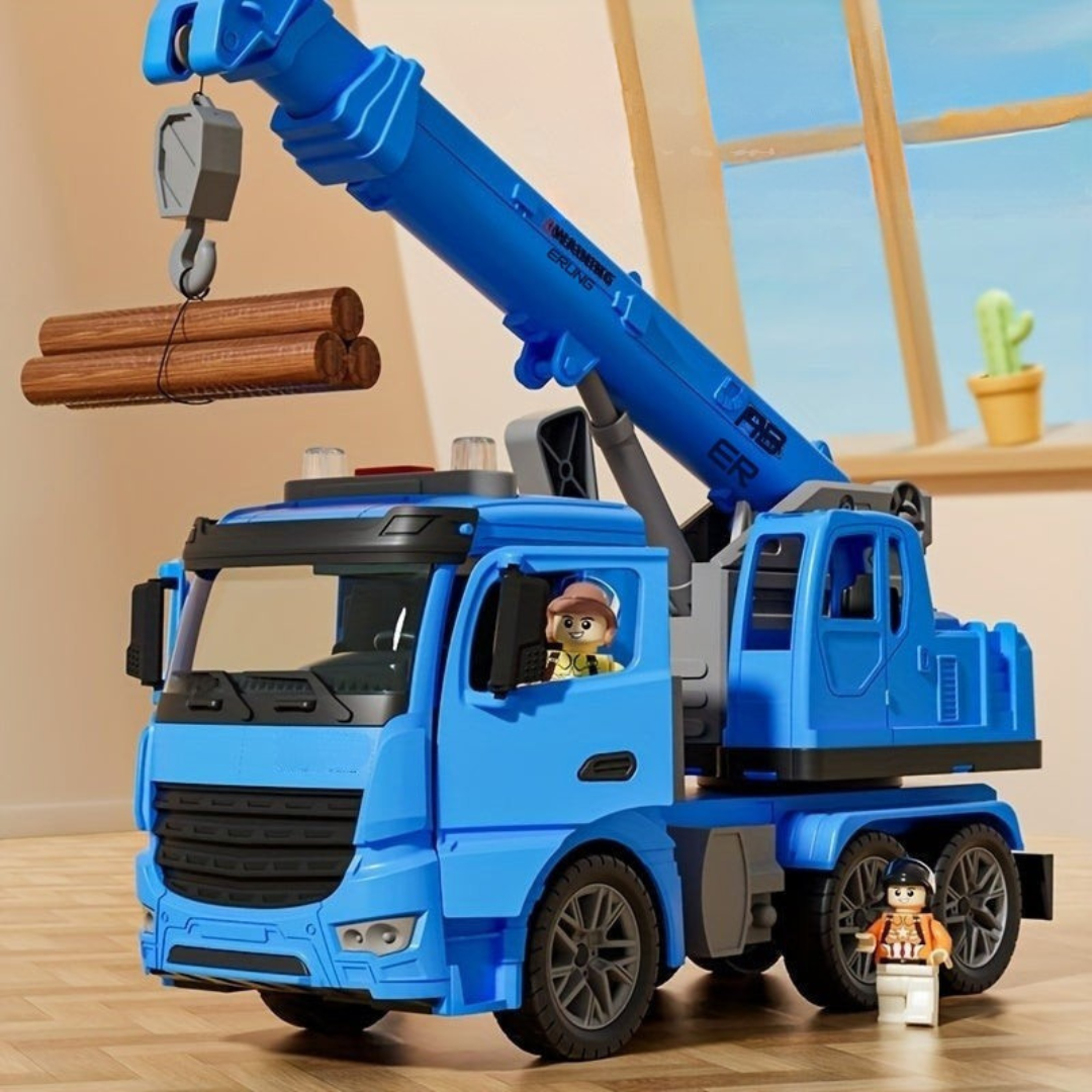 Interactive Truck with Crane for Kids with Lights and Sounds - Safe Driving Toy | ventumra