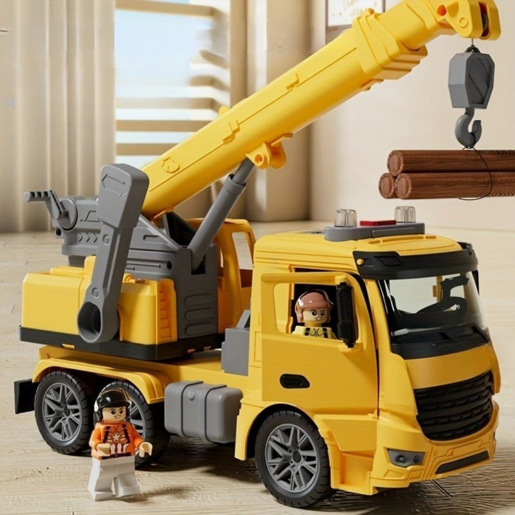 Interactive Truck with Crane for Kids with Lights and Sounds - Safe Driving Toy | ventumra