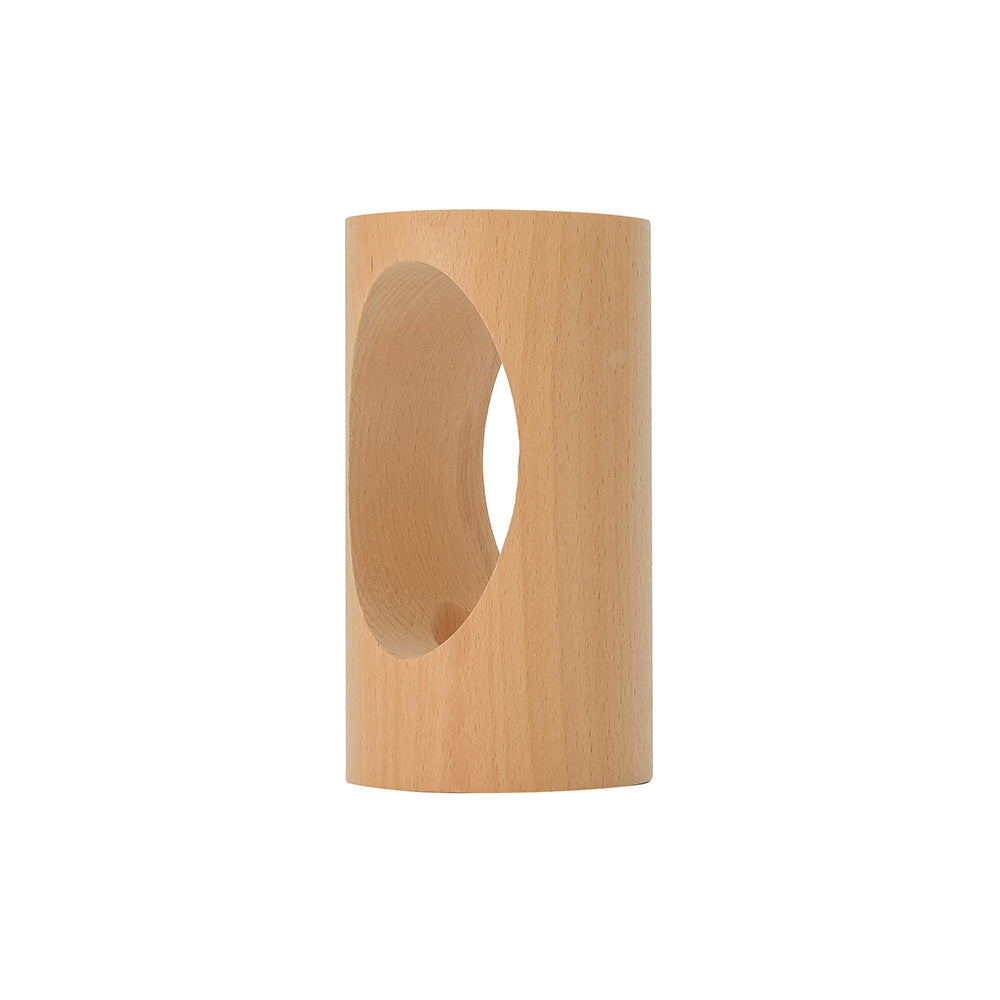 Modern Wood Column LED Table Lamp, USB Powered | ventumra