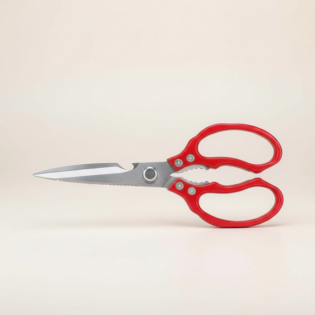 Red Japanese Steel Multi-Purpose Kitchen Shears | ventumra