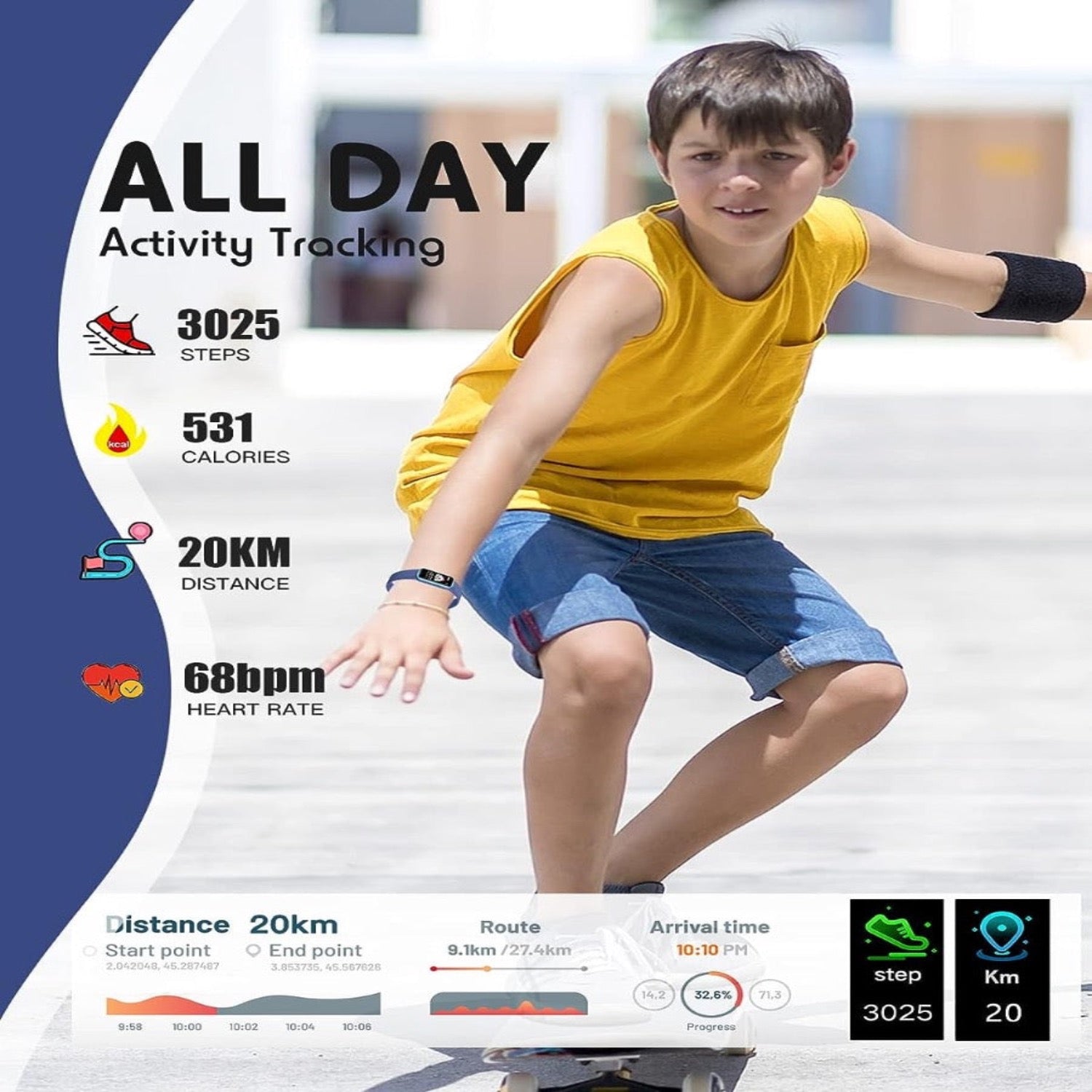 Kids smartwatch with GPS, fitness tracking, and health functions – Viona | ventumra