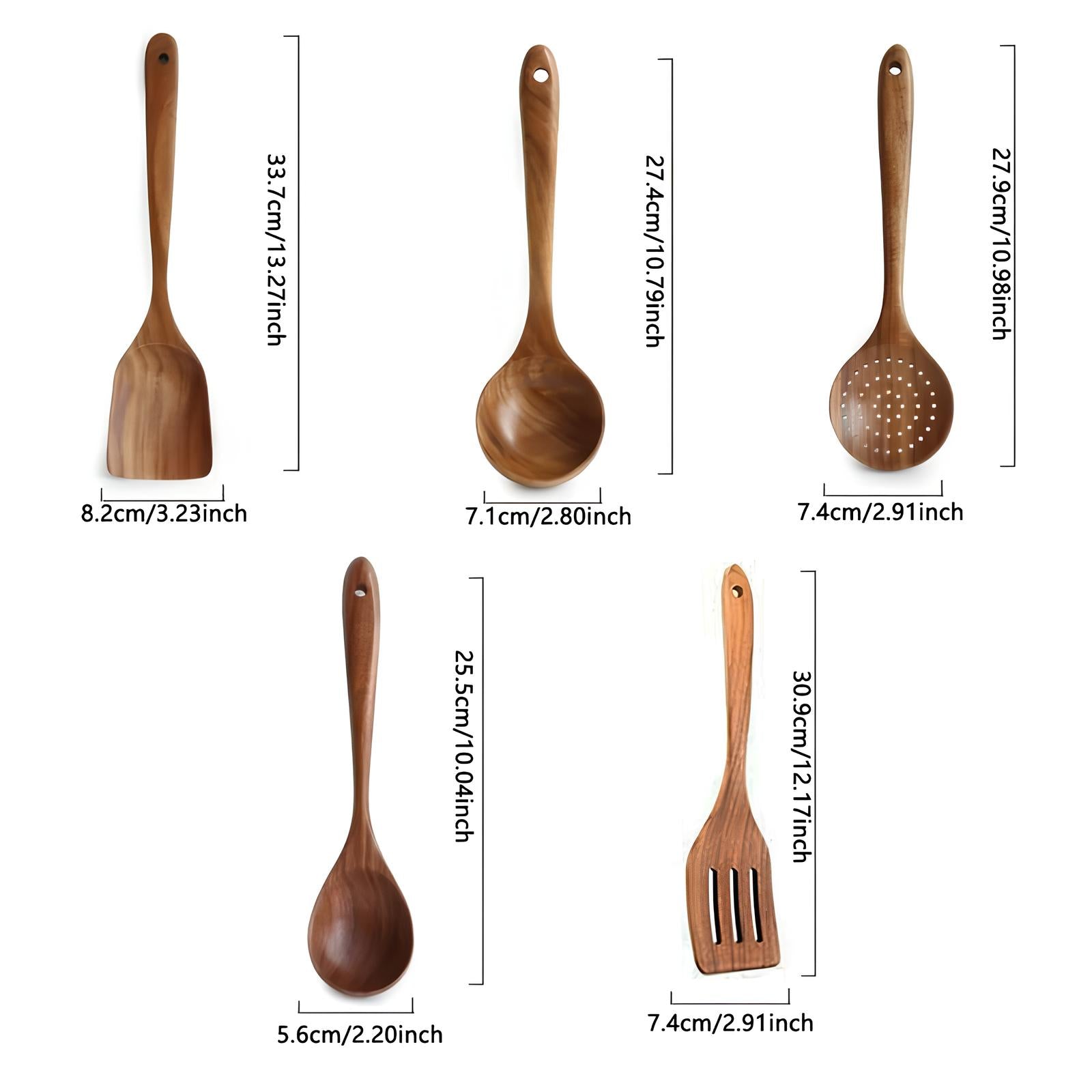 Kitchen Utensils in Natural Wood Set | ventumra