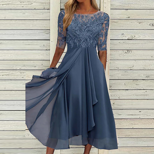 Elegant Lace Party Dress | ventumra