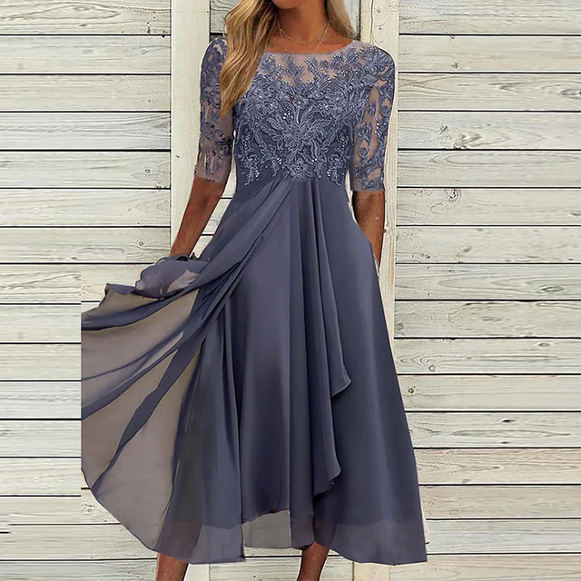 Elegant Lace Party Dress | ventumra