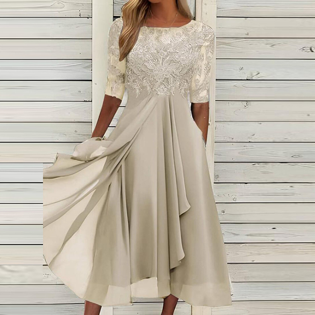 Elegant Lace Party Dress | ventumra