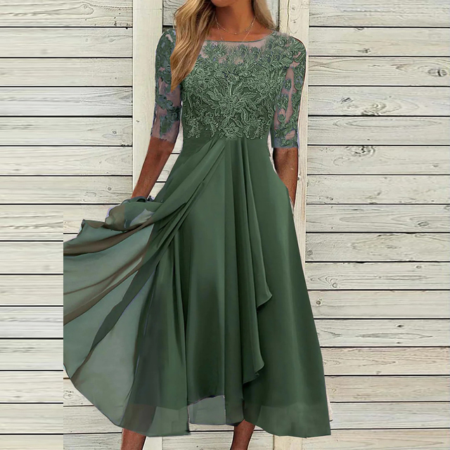 Elegant Lace Party Dress | ventumra