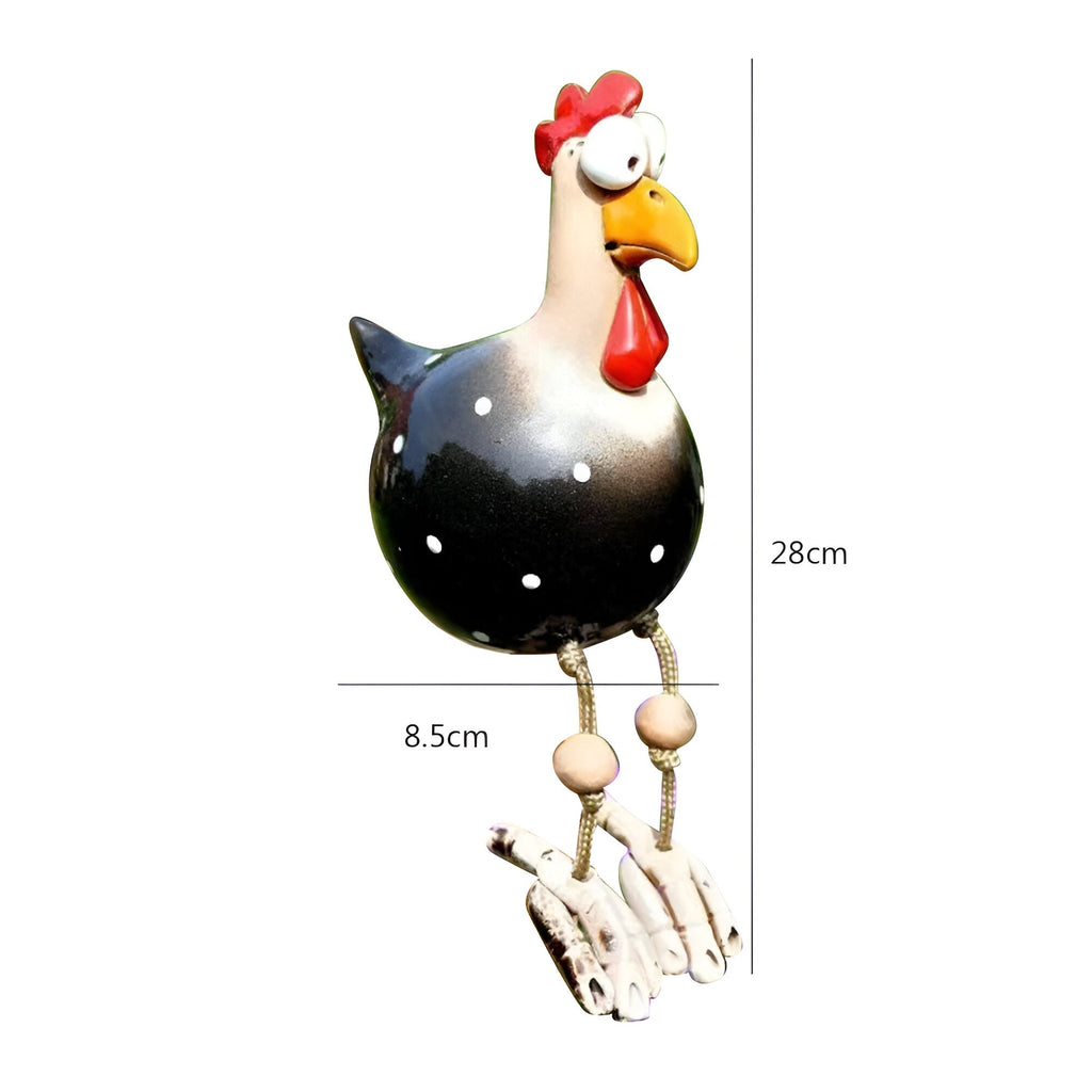 Large-Eyed Chicken Statue - Weatherproof Resin Craft - Rooster Garden Statue | ventumra