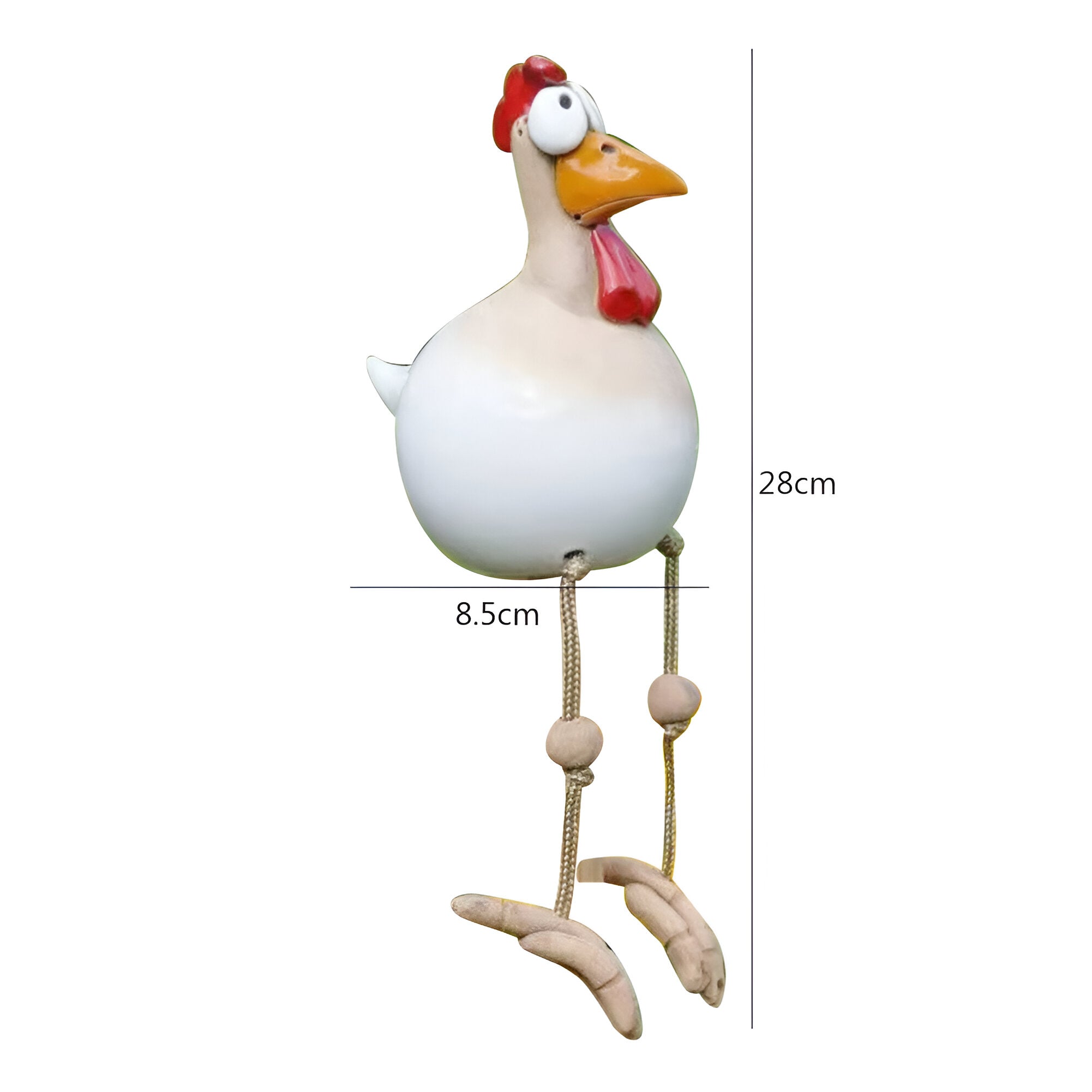 Large-Eyed Chicken Statue - Weatherproof Resin Craft - Rooster Garden Statue | ventumra