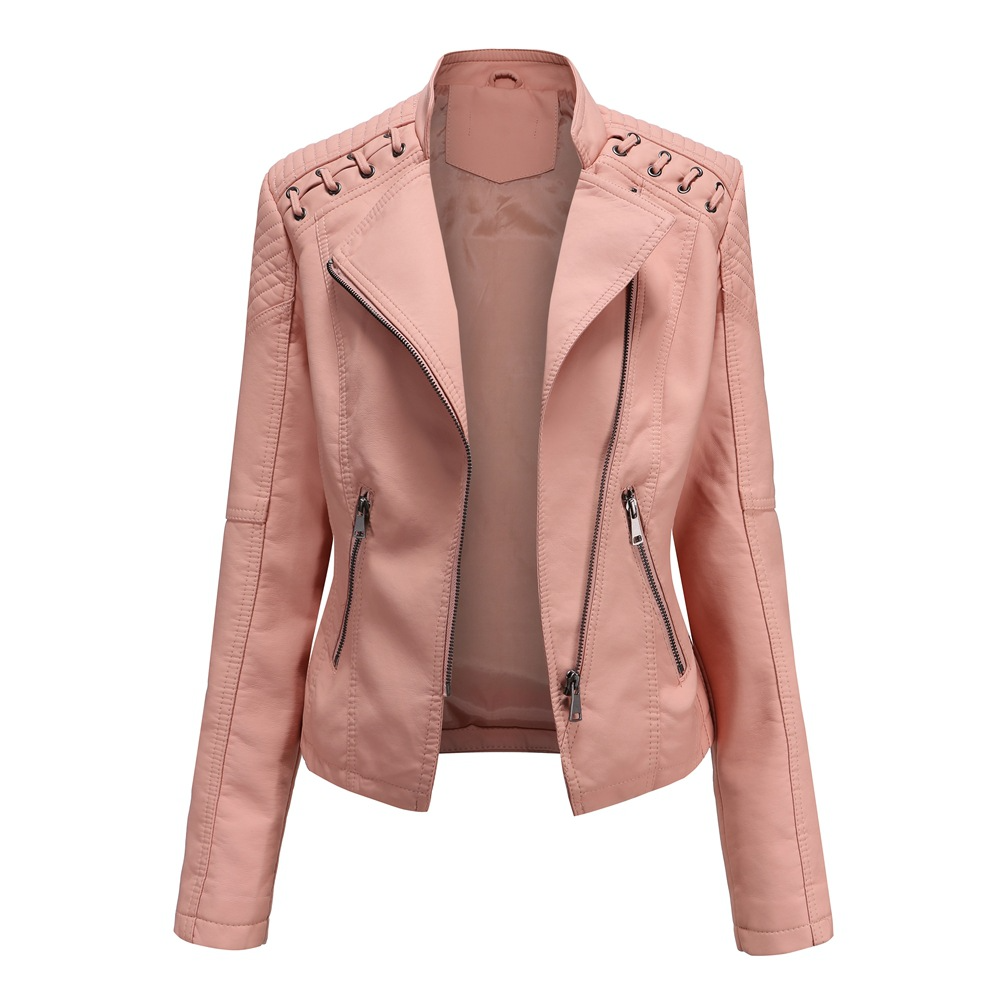 Edgy Faux Leather Moto Jacket | ventumra