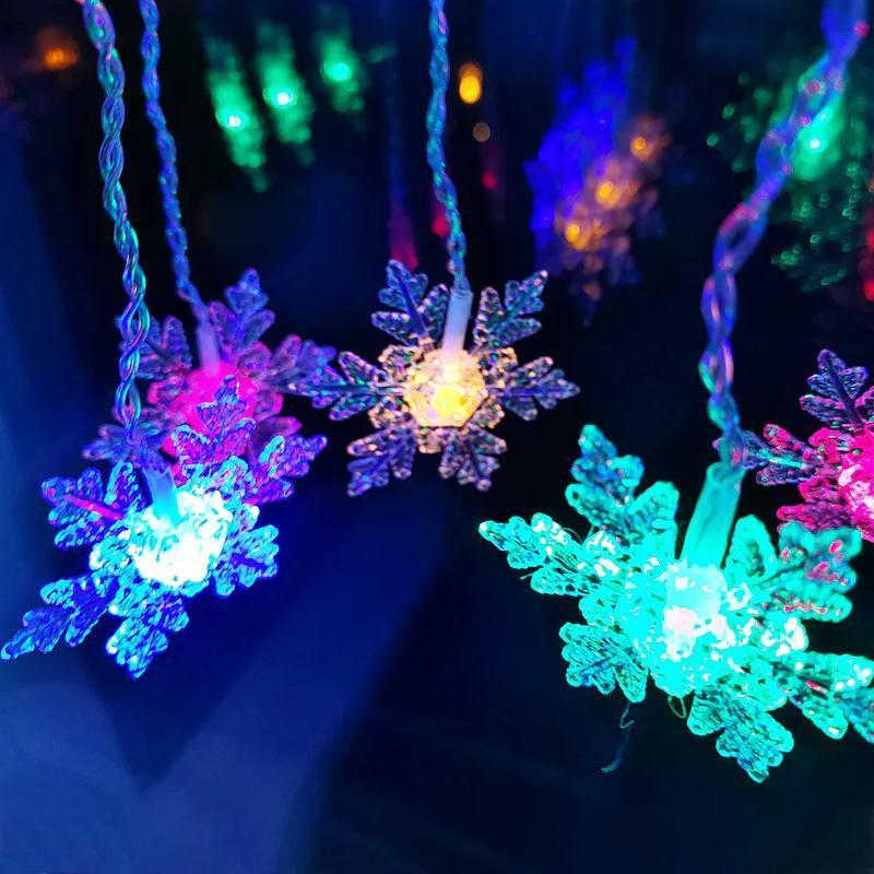 LED Curtain Light String with Snowflake Indoor & Outdoor | ventumra
