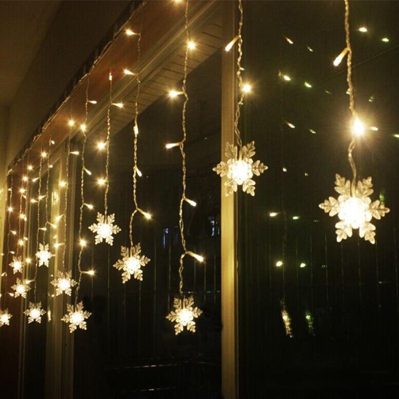 LED Curtain Light String with Snowflake Indoor & Outdoor | ventumra