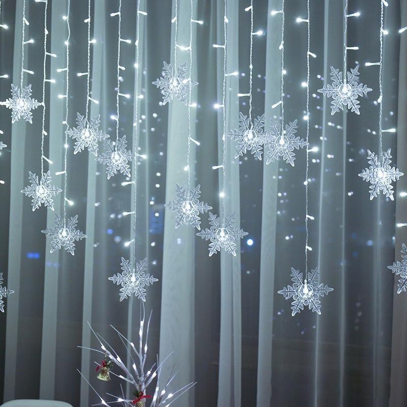 LED Curtain Light String with Snowflake Indoor & Outdoor | ventumra