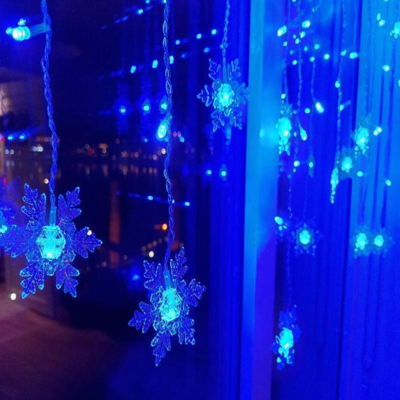 LED Curtain Light String with Snowflake Indoor & Outdoor | ventumra