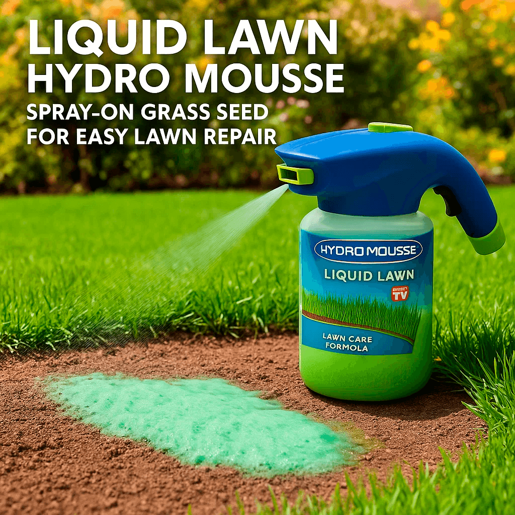 Hydro Mousse Lawn Repair Spray Fix Bare Spots & Heavy Use Areas | ventumra
