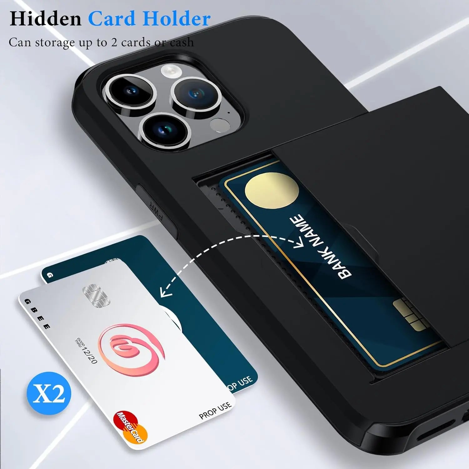 LuxShield iPhone Case with Card Holder Slim Design Card Storage Protection & Style | ventumra