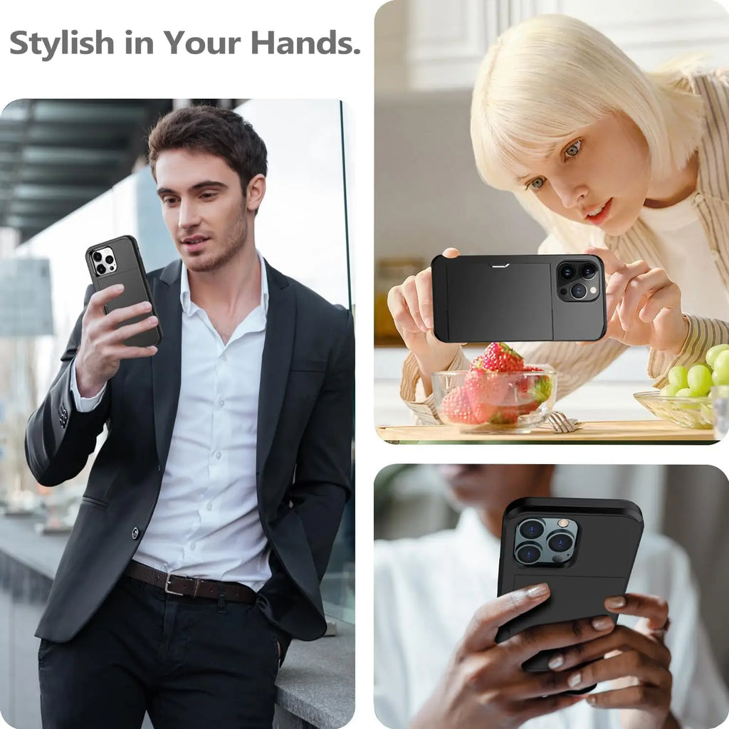 LuxShield iPhone Case with Card Holder Slim Design Card Storage Protection & Style | ventumra