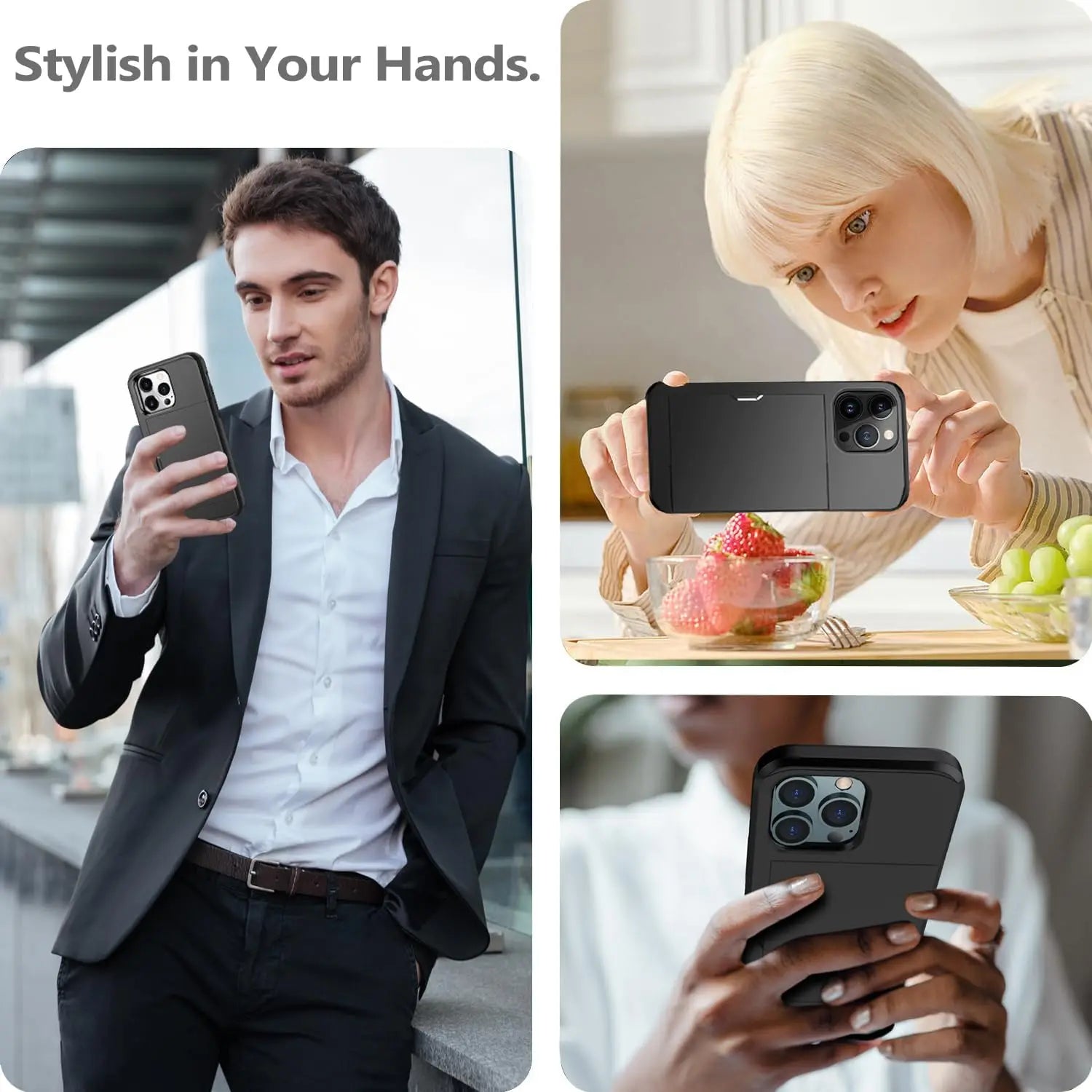LuxShield iPhone Case with Card Holder Slim Design Card Storage Protection & Style | ventumra