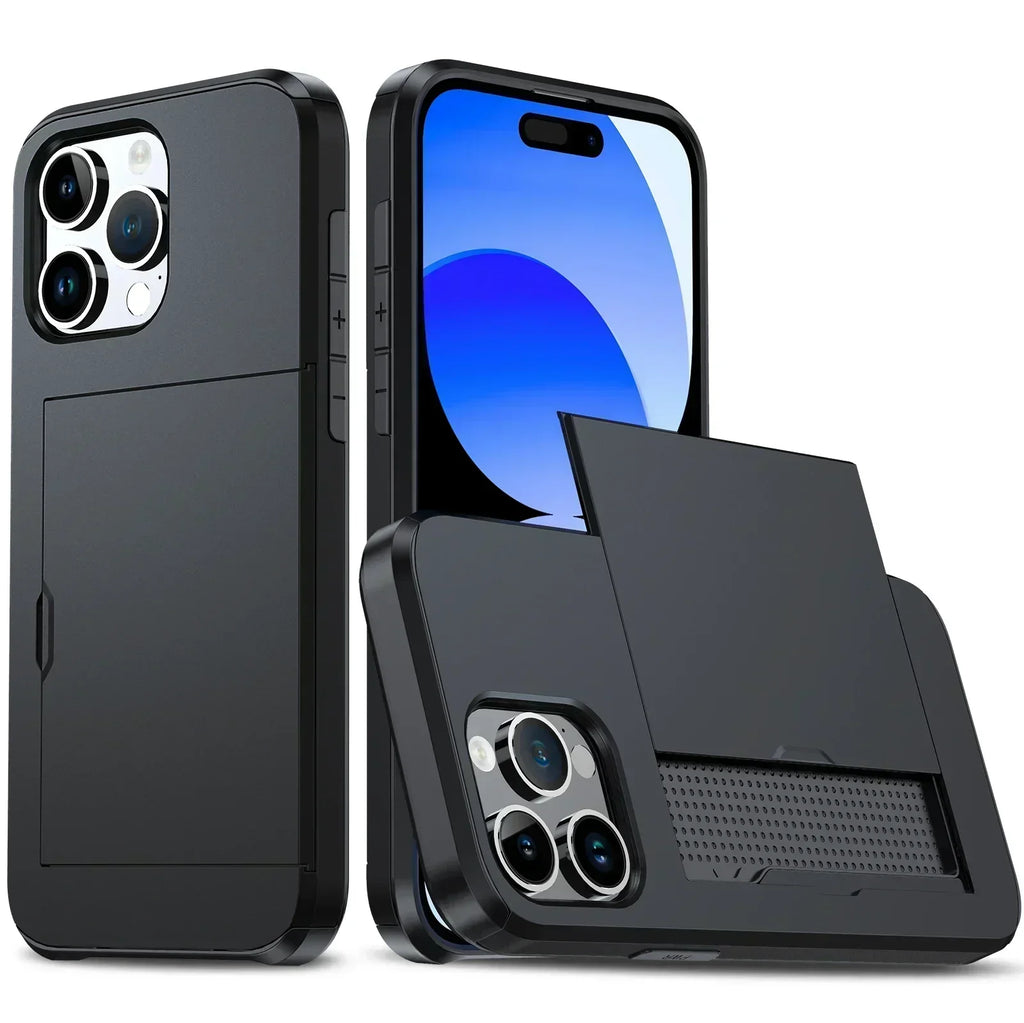 LuxShield iPhone Case with Card Holder Slim Design Card Storage Protection & Style | ventumra