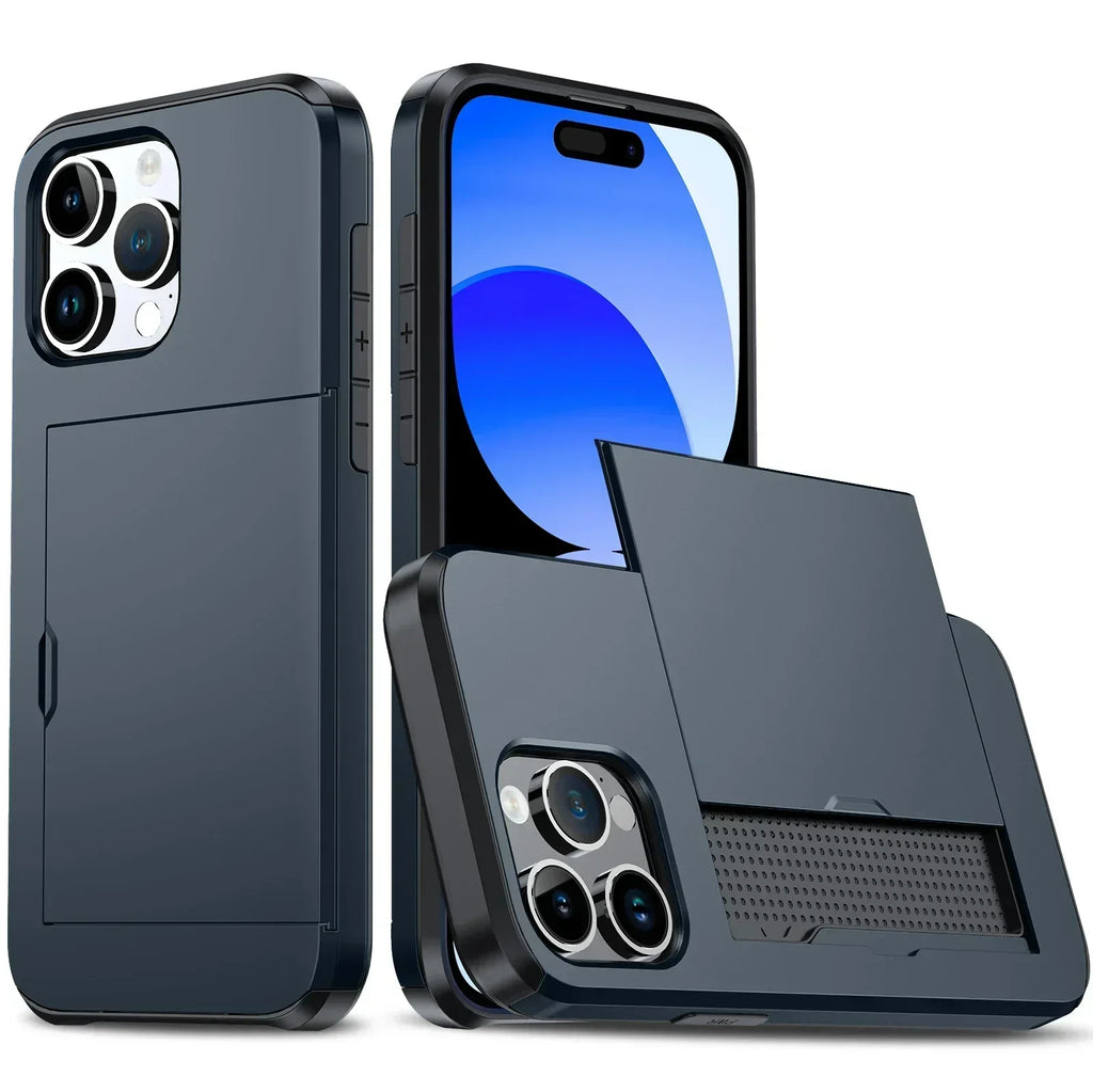 LuxShield iPhone Case with Card Holder Slim Design Card Storage Protection & Style | ventumra