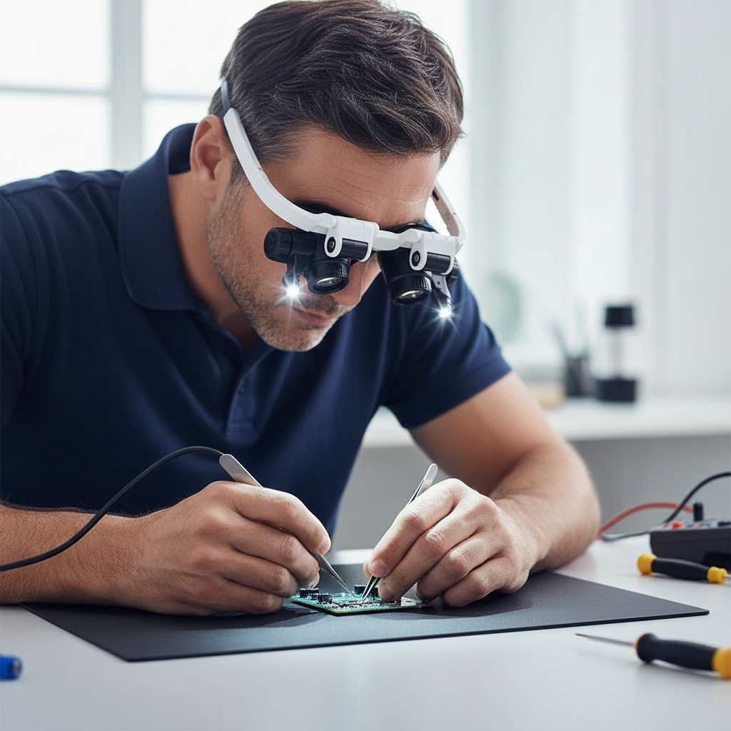 Magnifying Headband with LEDs (8x-23x) | ventumra