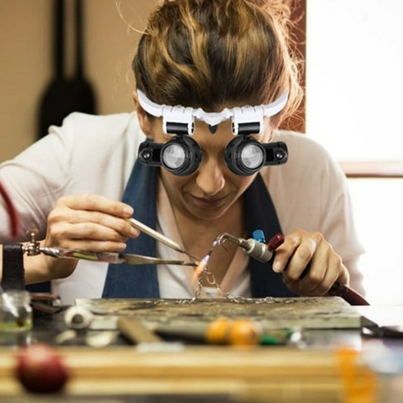 Illuminated Magnifier Eyewear for Detailed Work | ventumra