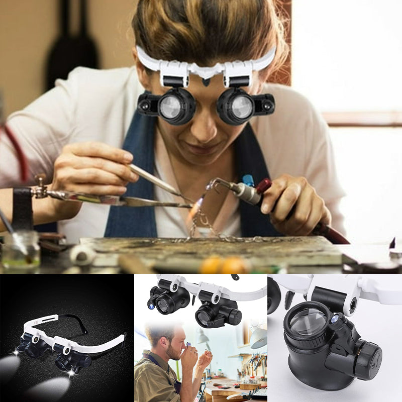 Illuminated Magnifier Eyewear for Detailed Work | ventumra
