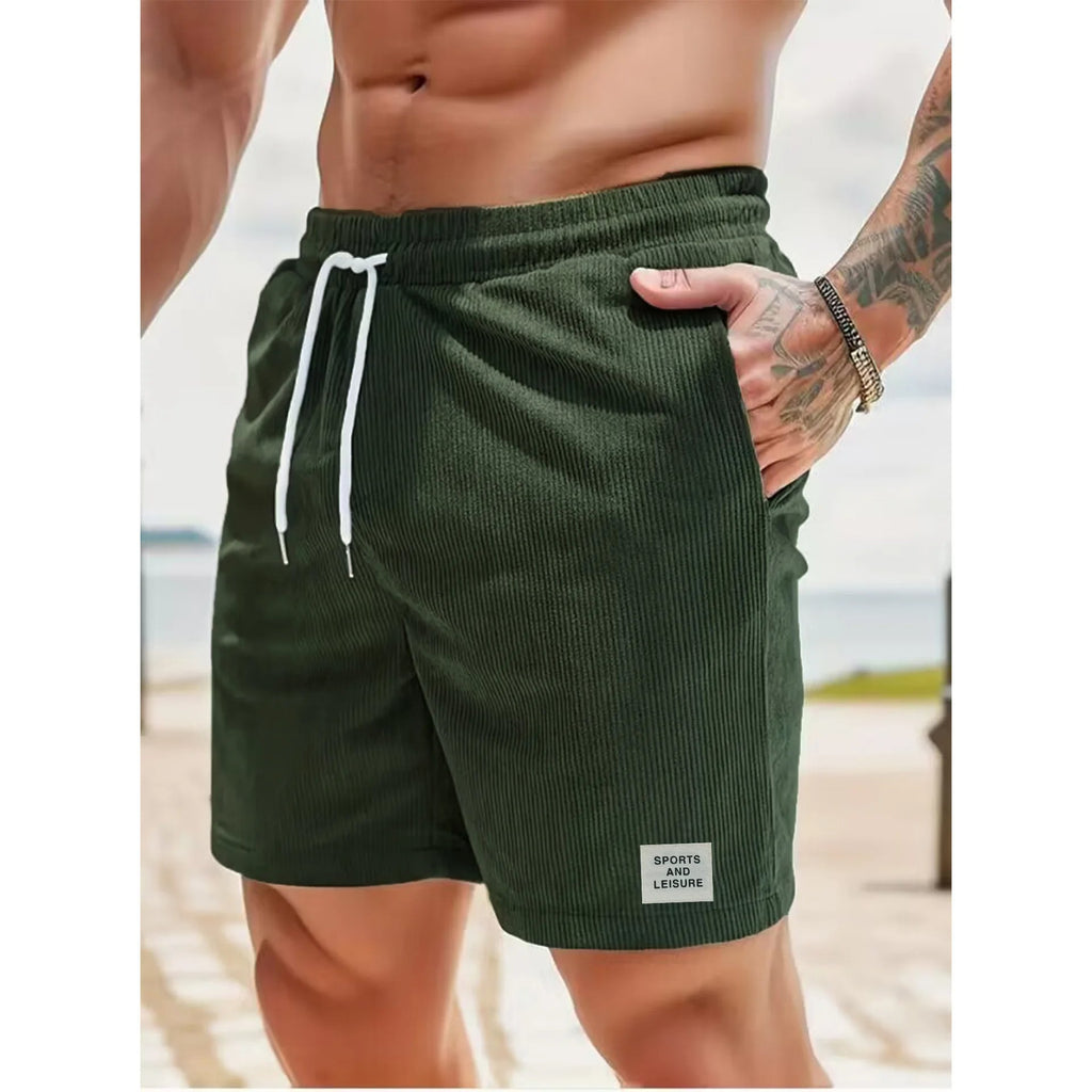 Corduroy Relaxed Fit Drawstring Shorts | ventumra