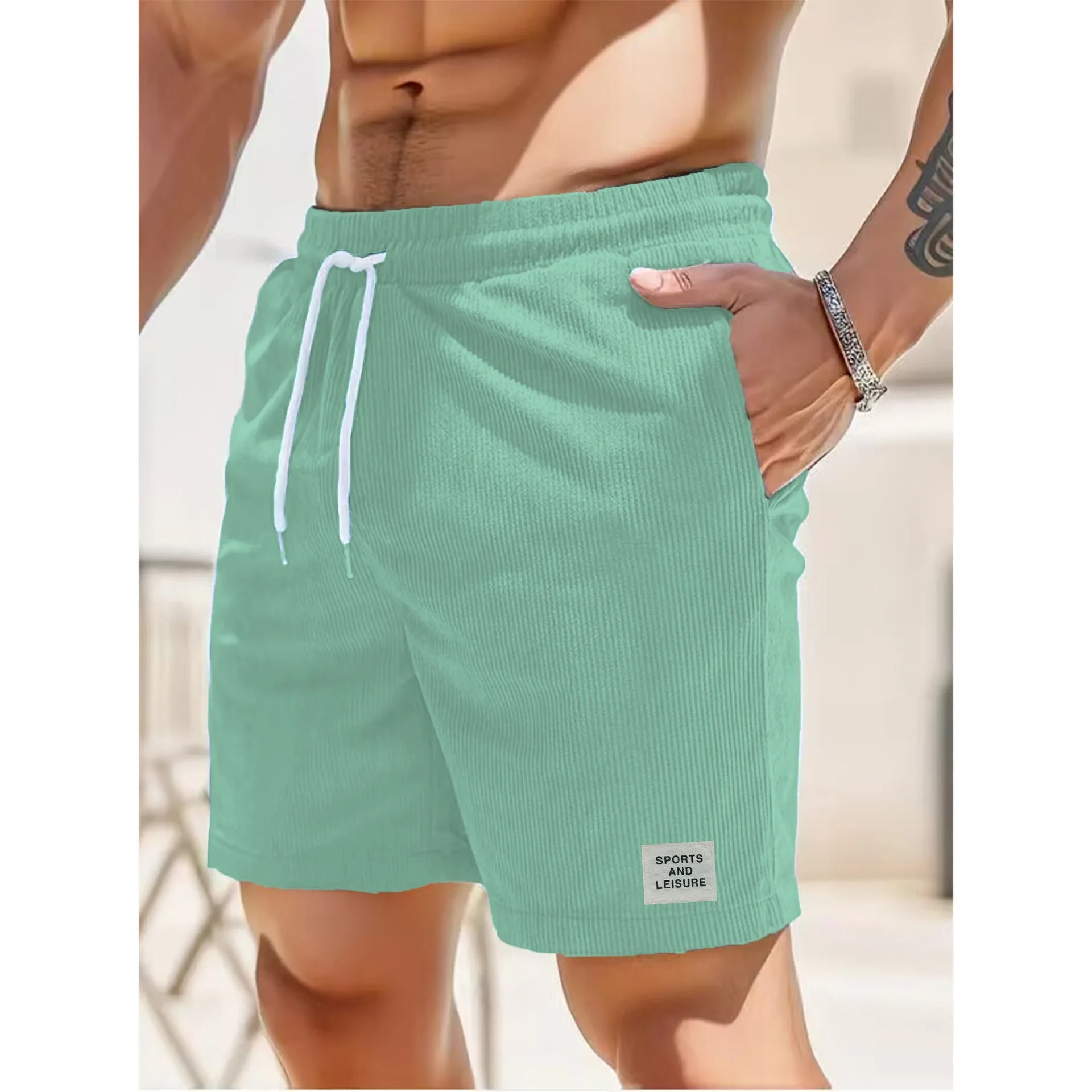 Corduroy Relaxed Fit Drawstring Shorts | ventumra