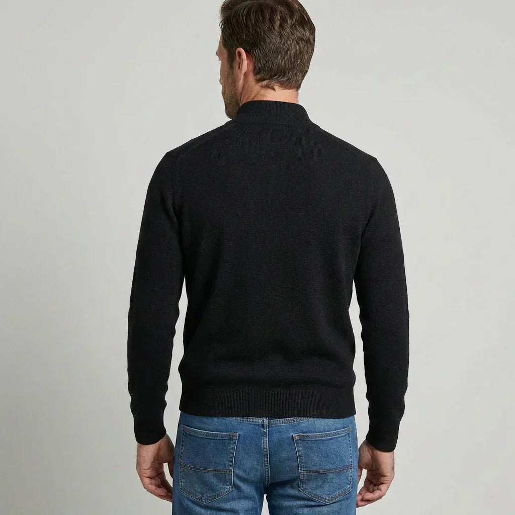 Breathable Quarter-Zip Knit Pullover | ventumra