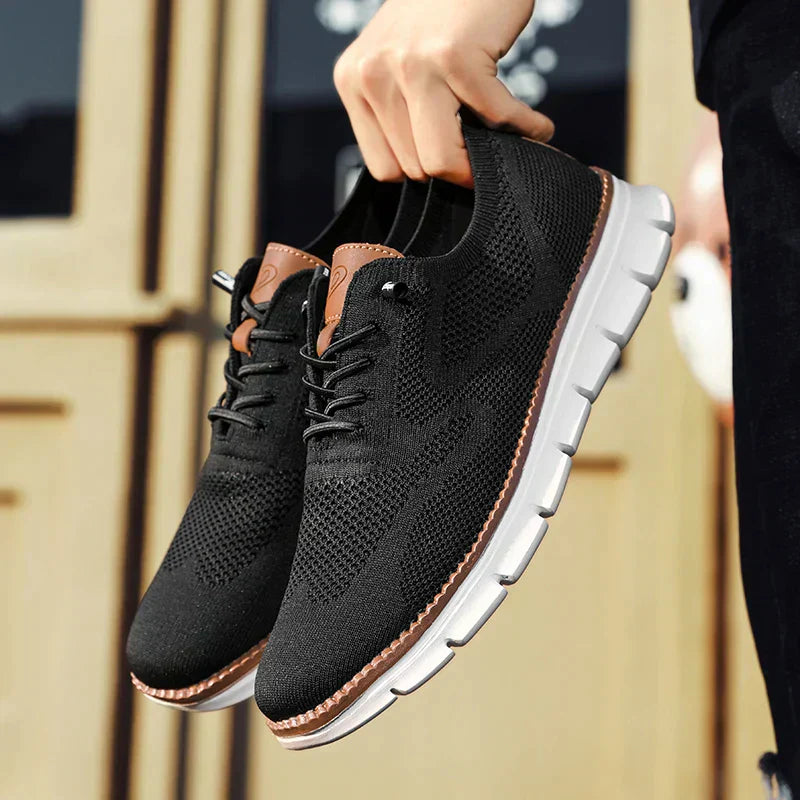 Men's Oxford Knit Lace-Up Sneakers | ventumra